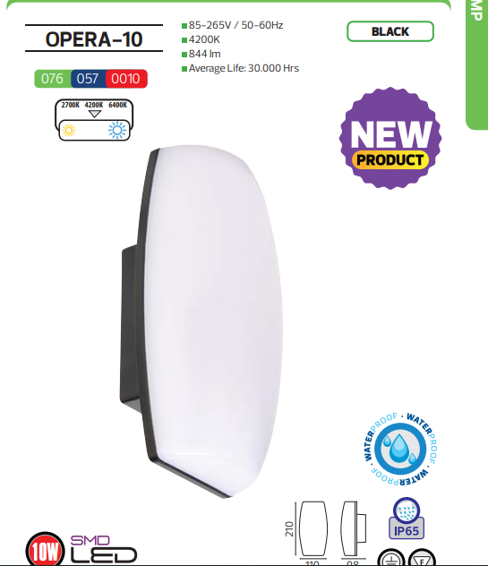 Opera 10 Horoz Bahçe lambası