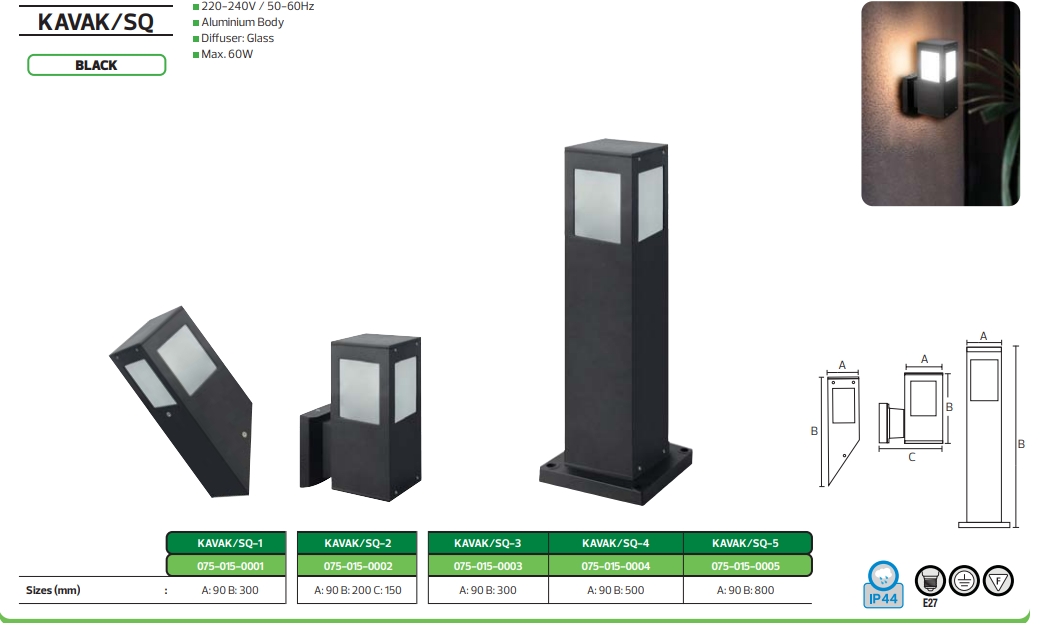 KAVAK/SQ /Bahçe Aydınlatması