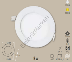 Cata CT-5146 9W 6500K Beyaz Slim Led Panel