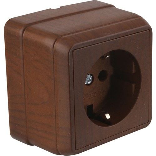 BRON S/Ü IŞIKLI ANAHTAR (220V) CEVİZ